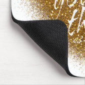 Tapis de souris à paillettes dorées VOUS AVEZ RÉUS (Coin)