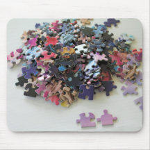 Tapis de souris à pièces de puzzle colorées multip