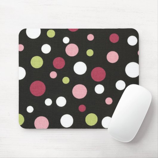 Tapis de souris à pois (Avec souris)