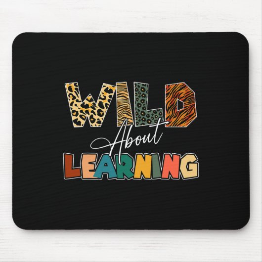 Tapis De Souris À Propos Apprendre Leopard Enseignant Retour À L'É (Devant)