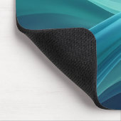Tapis de souris à ruban fluide sarcelle aqua (Coin)