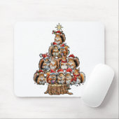 Tapis De Souris A Squirrel Christmas Tree Lights Forest Animal Lov (Avec souris)