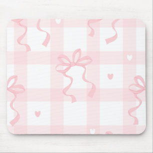 Tapis de souris à thème Coquette rose et blanc