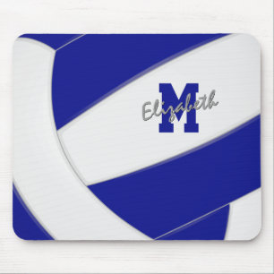 tapis de souris à thème volley-ball bleu royal bla