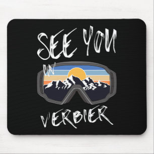 Tapis De Souris À Verbier Suisse Randonnée Vacances Ski