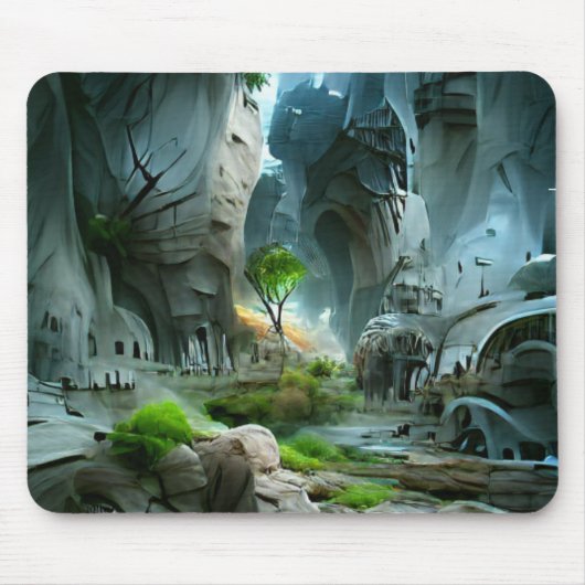 Tapis De Souris A World of Fantasy Landscape Environment City (Devant)