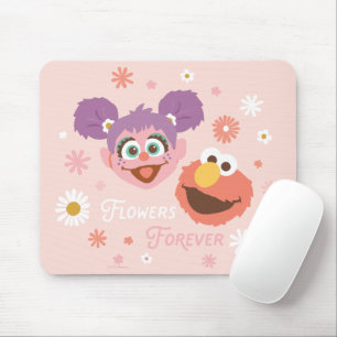 Tapis De Souris Abby Cadabby & Elmo   Fleurs pour toujours
