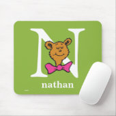 Tapis De Souris ABC du Dr Seuss : Lettre N - Blanc | Ajouter Votre (Avec souris)