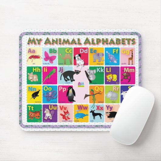 Tapis De Souris ABC : Mes alphabets animaux (Avec souris)