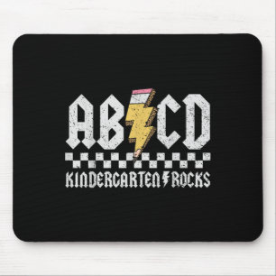 Tapis De Souris Abcd Kindergarten Rocks Pencil Lightning Enseignan