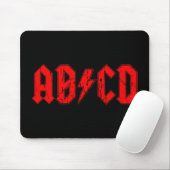 Tapis De Souris ABCD rock musique drôle symbole faux acdc blague é (Avec souris)