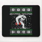 Tapis De Souris Abdominal Swoleman Yeti Fun Christmas Gym Weightli (Devant)