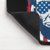 Tapis De Souris Abe Lincoln Beard Sungles Et Drapeau Américain 4e  (Coin)