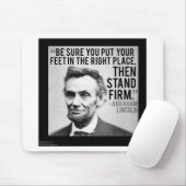 Tapis De Souris Abe Lincoln & Citation "Stand Firm" (Avec souris)