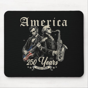 Tapis De Souris Abe Lincoln père fondateur jouant de la guitare