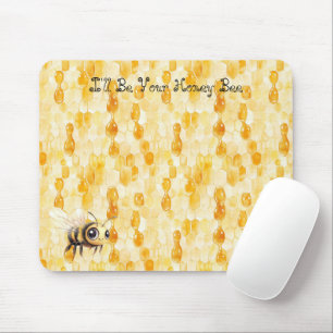 Tapis De Souris Abeille à miel jaune doré