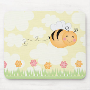 Tapis De Souris Abeille de bande dessinée et mousepad mignons de