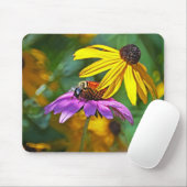 Tapis De Souris Abeille et fleurs (Avec souris)
