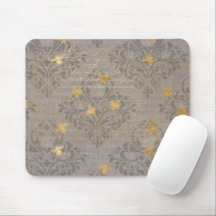 Tapis De Souris Abeille et rouleau d'or