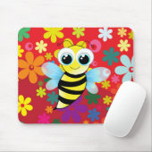 Tapis De Souris Abeille heureuse (Avec souris)