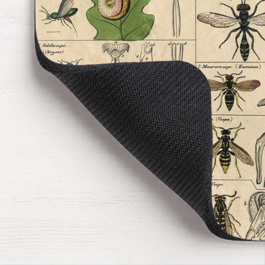 Tapis De Souris Abeille Insecte Bug Wasp Nature Peinture des abeil (Coin)