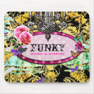 Tapis De Souris Abeille rose vintage lunatique de la