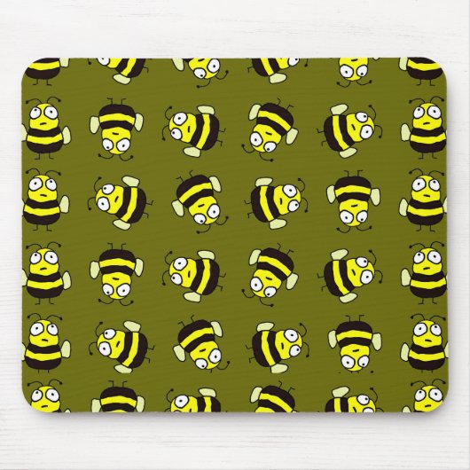 Tapis De Souris Abeilles de bande dessinée (Devant)