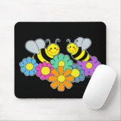 Tapis De Souris Abeilles et fleurs (Avec souris)