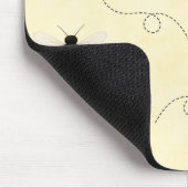 Tapis De Souris Abeilles noir jaune or (Coin)