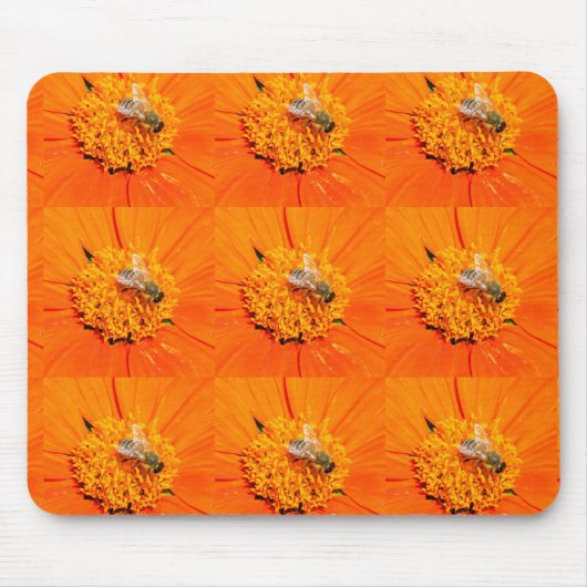 Tapis De Souris abeilles sur mousepad orange (Devant)