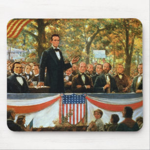 Tapis De Souris Abraham Lincoln et Stephen A. Douglas