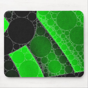 Tapis De Souris Abrégé sur noir vert fluorescent cercle