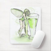Tapis De Souris Absinthe La Fee Verte Fairy With Glass (pas de tex (Avec souris)