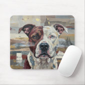 Tapis De Souris Abstract Art Pitbull Version 1 (Avec souris)