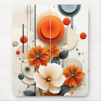Tapis De Souris Abstract Geometric Floral