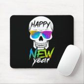 Tapis De Souris Abstract Happy New Skull Year  (Avec souris)
