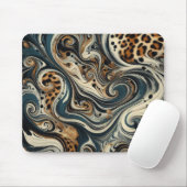 Tapis De Souris Abstract Leopard Print Swirl (Avec souris)