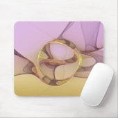 Tapis De Souris Abstract Motions Modern Pink Golden Fractal Art (Avec souris)