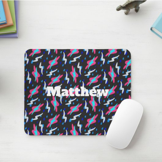 Tapis De Souris Abstract Retro Lightning Custom Square Mouse Pad
