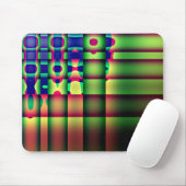 Tapis de souris Abstract Trippy Rayures Marron Ver (Avec souris)