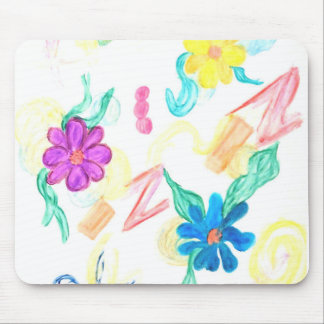 Tapis De Souris Abstraction florale colorée