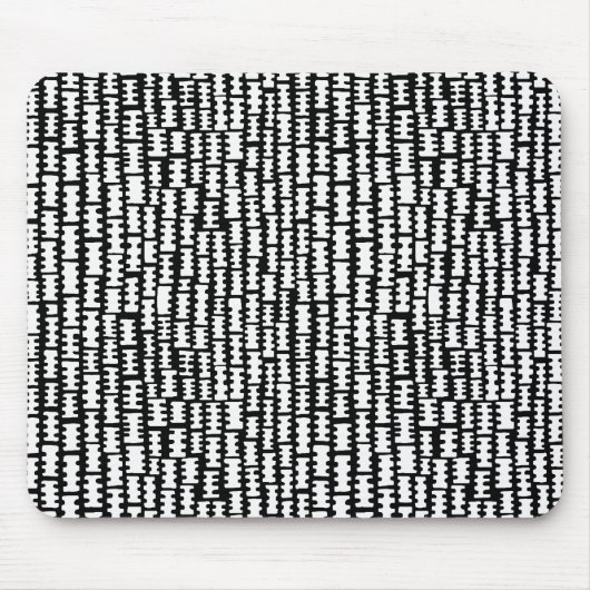 Tapis De Souris Abstrait 020712 - Blanc sur noir (Devant)