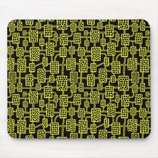 Tapis De Souris Abstrait 041113 - Banane sur noir (Devant)