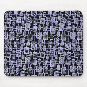 Tapis De Souris Abstrait 041113 - Bleu poudre sur noir