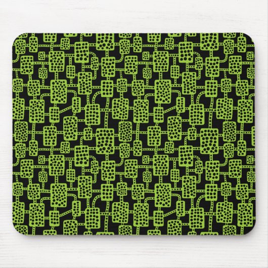 Tapis De Souris Abstrait 041113 - Martian Green sur Noir (Devant)