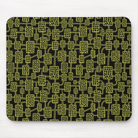 Tapis De Souris Abstrait 041113 - Olive on Black (Devant)