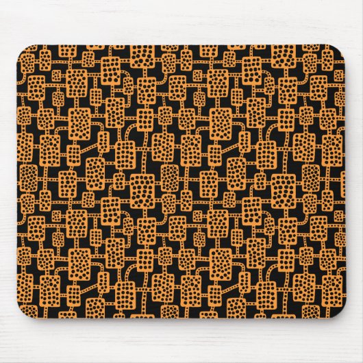 Tapis De Souris Abstrait 041113 - Orange clair sur noir (Devant)