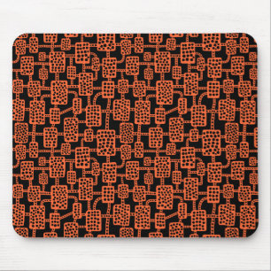 Tapis De Souris Abstrait 041113 - Orange d'automne sur noir