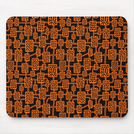 Tapis De Souris Abstrait 041113 - Orange sur noir (Devant)