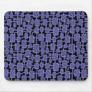 Tapis De Souris Abstrait 041113 - Pastel Blue sur Black